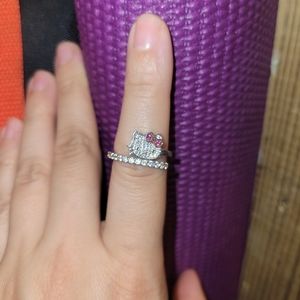 QVC Diamonique Hello Kitty Ring